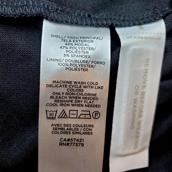 NWT Anne Taylor Ruffle Collar Flare Black Dress Sz S - Picture 6 of 14